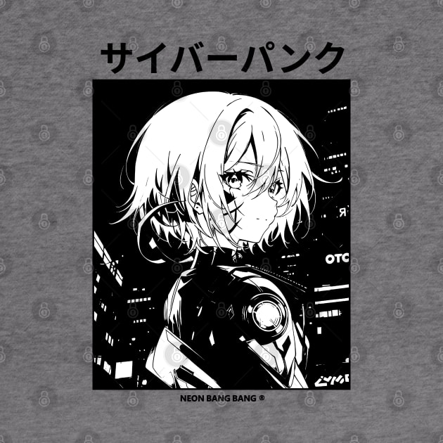 Cyberpunk Girl Manga Aesthetic Goth Grunge White by Neon Bang Bang
